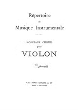 Répertoire de Musique Instrumentale - Heft 12